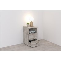 FMD Nachtkonsole "Suva" Nachttisch m. 2 Schubkästen und offenem Fach, 60 cm hoch, 35 cm breit FMD Nachtkonsole "Suva" Nachttisch m. 2 Schubkästen und offenem Fach, 60 cm hoch, 35 cm breit von Fmd