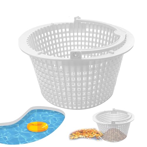 FmtwPhn 2 Stück Pool Skimmerkorb, Skimmer Korb Poolkorb Skimmer, Ersatzkorb Für Standard Skimmer Filterkorb Arretierbar Pool Vorfilter Mit Griff Chlorbeständig Stabil Anti-Clogging von FmtwPhn