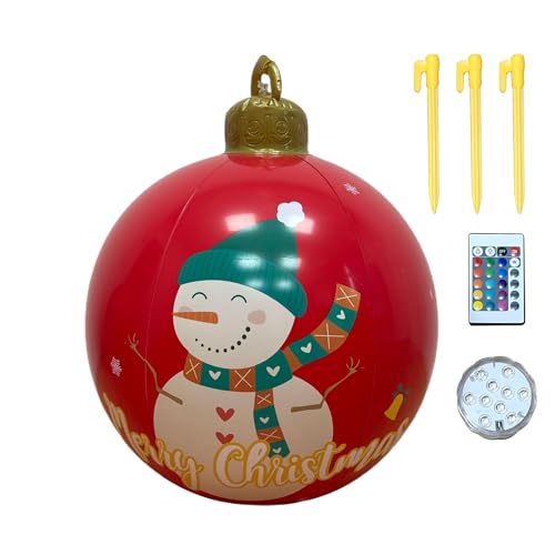 FmtwPhn Aufblasbare Weihnachtsdekoration Für Den Garten 60 cm | Kugel Weihnachtsschmuck Mit Beleuchtung - Große Weihnachtskugel Für Festliche Dekoration Im Garten Poolbereich Rasen Terrasse FmtwPhn Aufblasbare Weihnachtsdekoration Für Den Garten 60 cm | Kugel Weihnachtsschmuck Mit Beleuchtung - Große Weihnachtskugel Für Festliche Dekoration Im Garten Poolbereich Rasen Terrasse von FmtwPhn