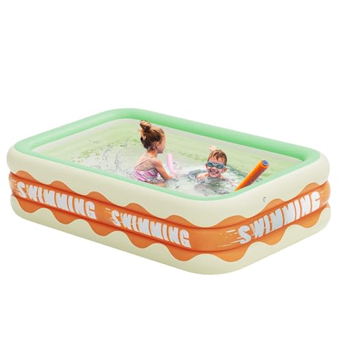 FmtwPhn Aufblasbarer Pool Familienpool Aufblasbar Schwimmbecken Kinder, Großes Aufblasbares Pool Rechteckig Für Kinder Und Erwachsene, Familien-Freizeitpool, Kinderbecken Für Garten, Hinterhof Innenbe FmtwPhn Aufblasbarer Pool Familienpool Aufblasbar Schwimmbecken Kinder, Großes Aufblasbares Pool Rechteckig Für Kinder Und Erwachsene, Familien-Freizeitpool, Kinderbecken Für Garten, Hinterhof Innenbe von FmtwPhn