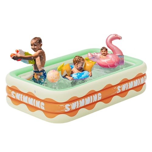 FmtwPhn Aufblasbarer Pool Familienpool Aufblasbar Schwimmbecken Kinder, Großes Aufblasbares Pool Rechteckig Für Kinder Und Erwachsene, Familien-Freizeitpool, Kinderbecken Für Garten, Hinterhof Innenbe FmtwPhn Aufblasbarer Pool Familienpool Aufblasbar Schwimmbecken Kinder, Großes Aufblasbares Pool Rechteckig Für Kinder Und Erwachsene, Familien-Freizeitpool, Kinderbecken Für Garten, Hinterhof Innenbe von FmtwPhn