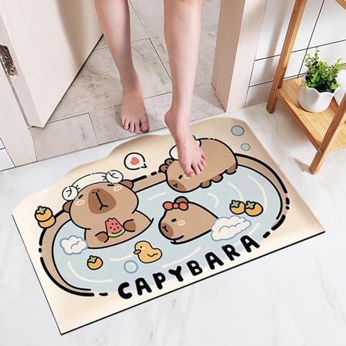 FmtwPhn Die Duschmatte,Capybara Design Niedliche Badematte - Schnelltrocknende Weiche Matte Absorbierend Diatomeenerde Für Dusche Badewanne FmtwPhn Die Duschmatte,Capybara Design Niedliche Badematte - Schnelltrocknende Weiche Matte Absorbierend Diatomeenerde Für Dusche Badewanne von FmtwPhn