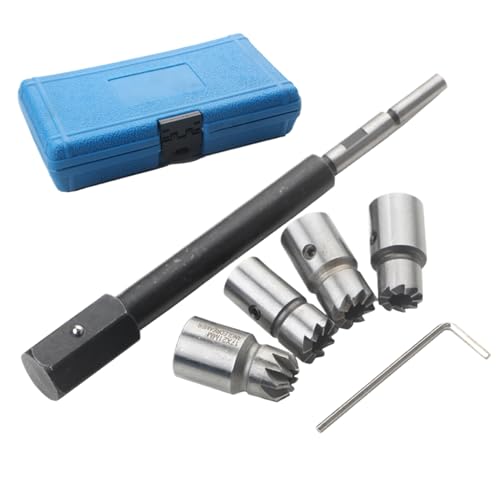 FmtwPhn Einspritzdüsen Reinigungsset | Werkzeug Set zum Reinigen von Einspritzdüsen - Multifunktionales Set Mit 6 Reibahlen für Schiffsmotor Motorrad Rasenmäher Rennsport von FmtwPhn