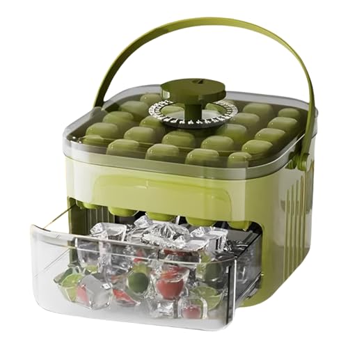 FmtwPhn Eiswürfelbehälter Mit Deckel Eiswürfelform Mit 25 Eiswürfelform Eiswürfel Eiswürfelmaschine Mini Eiswürfelmaker Mit Behälter Eiswürfelbox Mit Schublade Und Aufbewahrungsbehälter von FmtwPhn