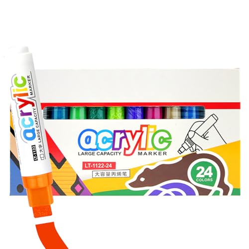 FmtwPhn Farbmarker | Kunstmarker Für Erwachsene | Schmutzabweisende Mehrfarbige Wasserfeste Auswaschbare Zeichenstifte Mit 8mm Spitze Für Kalligrafie Graffiti Textilkunst von FmtwPhn