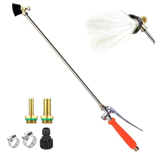 FmtwPhn Garten Sprüher Stab | Pumpenersatz Sprühstab | Verstellbare Düse Bewässerungswerkzeug Mit Wasseranschluss Schnellkupplung Absperrhahn Für Garten Baum Rasen Terrasse Blumenbeet von FmtwPhn