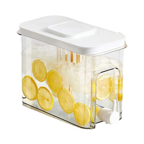 FmtwPhn Getränkspender für Kühlschrank, Kühlschrank Getränkspender | Getränkebehälter mit Spigot - Küchentheke Kühlschrank -Getränkspender Container mit Zapfen für heißes und kaltes Getränk von FmtwPhn