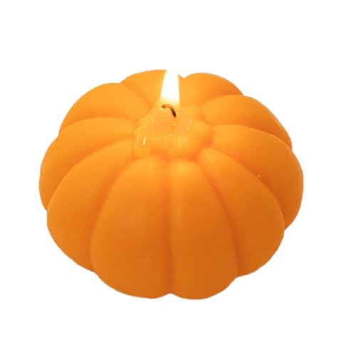 FmtwPhn Herbst Deko Kerze | Kürbis Halloween Herbst Kerze In Form Eines Kürbisses,Wohlfühlduft Für Feierlichkeiten Tische Und Dekoration Zu Hause von FmtwPhn