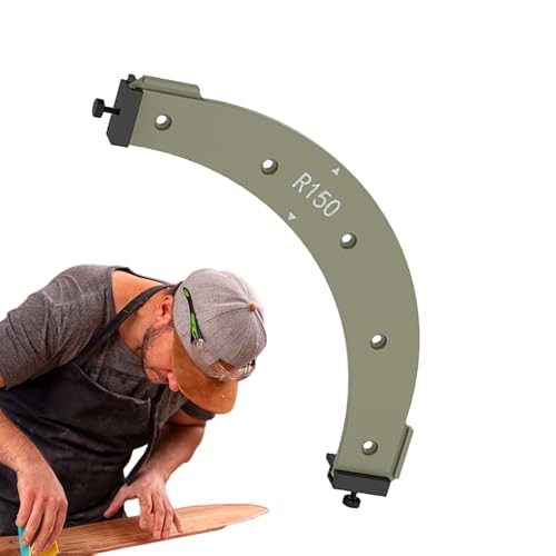 FmtwPhn Holzbearbeitung rundes Eckradius -Vorlagen, Innenseite der Außenecke Großer Lichtbogenform, Präzise Router -Vorlagen, Internes und externes Routing-Trimmwerkzeug mit leichtem, hochfestem von FmtwPhn