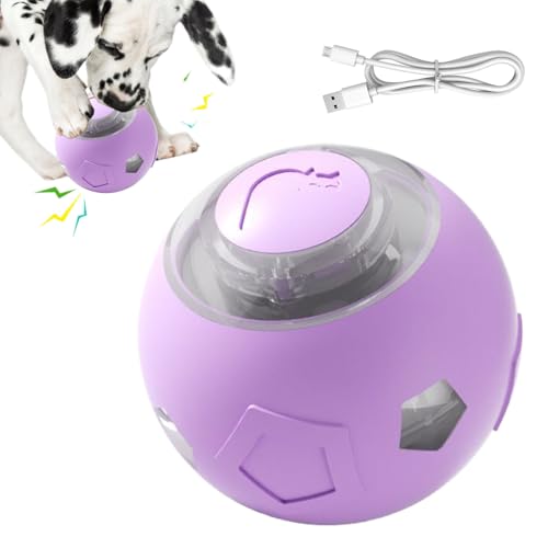 FmtwPhn Interaktiver Hundeball | Rollendes Katzen Spielzeug Mit Automatischem Antrieb | Leises Haustier Spielzeug Mit LED-Beleuchtung Für Welpen Und Kätzchen Zur Indoor-Beschäftigung von FmtwPhn