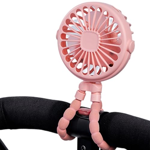 FmtwPhn Kinderwagen Ventilator Baby Clip-Ventilator Handventilator Mit 3 Geschwindigkeiten 360° Drehbar, Persönlicher USB Tischventilator Persönlicher Tischventilator F Für Auto Kinderwagen Fahrrad von FmtwPhn