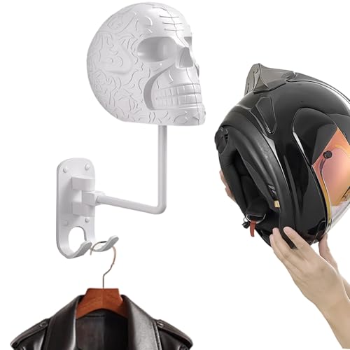 FmtwPhn Motorrad Helm Wandhalterung | Totenkopf Mützen Display Hänger - Helm Hüte Mützen Halter für Garage Wohnzimmer Schlafzimmer Deko Halloween Party Festlich Damen Herren FmtwPhn Motorrad Helm Wandhalterung | Totenkopf Mützen Display Hänger - Helm Hüte Mützen Halter für Garage Wohnzimmer Schlafzimmer Deko Halloween Party Festlich Damen Herren von FmtwPhn