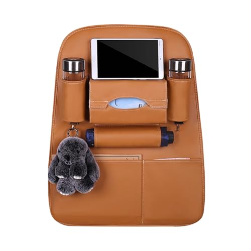 FmtwPhn Organizer Für Autositz Rückbank | Rücksitz Trittmatte Für Kinder Mit Aufbewahrungstaschen - Stauraumorganizer Im Auto Für Wasserflaschen Regenschirm Becher Taschentücher Spielzeug Und Tablet von FmtwPhn