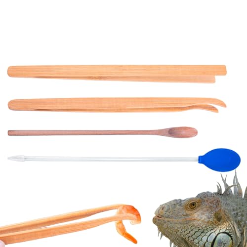 FmtwPhn Pinzette zur Fütterung von Reptilien | Schlangen Fütterungs Zange,Ergonomische Futterzange Mit Langem Griff Und Gummispitze Als Terrarienzubehör Für Echsen Schildkröten Spinnen Leopardgeckos von FmtwPhn