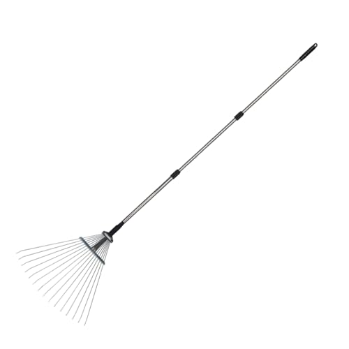 FmtwPhn Rechen Für Rasenflächen,Teleskop-Gartenharke Aus Metall - Rostfreie Gartenwerkzeuge, Ergonomisch Effiziente Reinigungsgeräte Zum Lockern Von Erde FmtwPhn Rechen Für Rasenflächen,Teleskop-Gartenharke Aus Metall - Rostfreie Gartenwerkzeuge, Ergonomisch Effiziente Reinigungsgeräte Zum Lockern Von Erde von FmtwPhn
