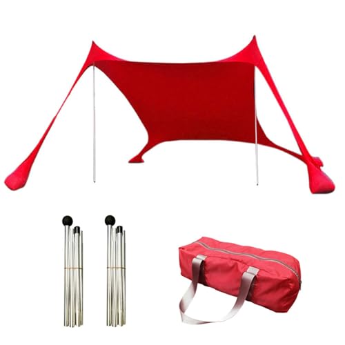FmtwPhn Sonnenschutzdach s-trand 210 X 150 X 170 Cm Strandzelt Sonnenschutz Sonnenschirm s-trand Markise 3-4 Personen Strandmuschel Beach StrandZelt Mit 2 Stützstäbe Für Picknick, Angeln, Sonnenschutz von FmtwPhn