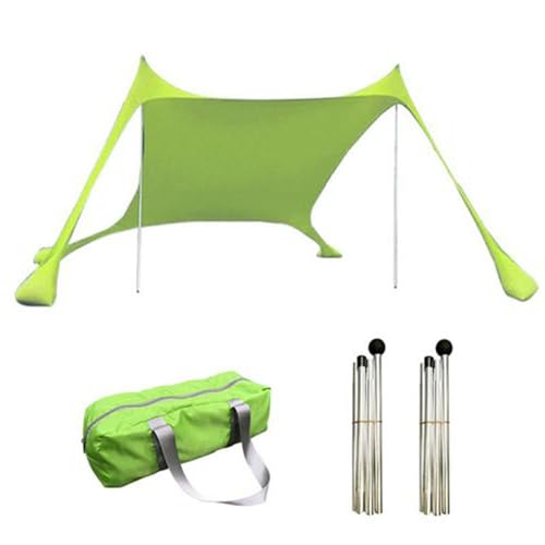 FmtwPhn Sonnenschutzdach s-trand 210 X 150 X 170 Cm Strandzelt Sonnenschutz Sonnenschirm s-trand Markise 3-4 Personen Strandmuschel Beach StrandZelt Mit 2 Stützstäbe Für Picknick, Angeln, Sonnenschutz von FmtwPhn