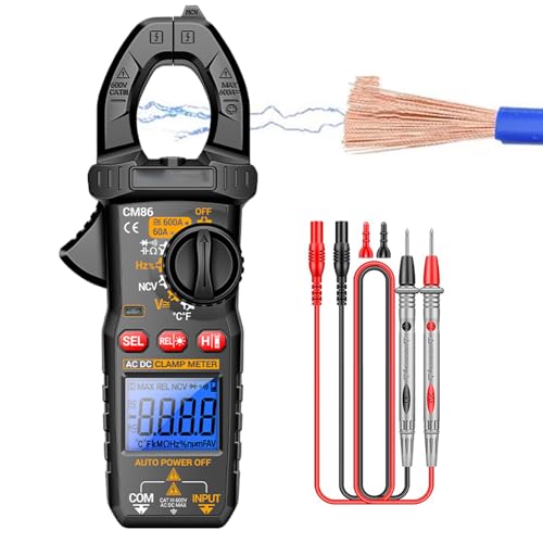 FmtwPhn Strommesszange - Kapazitätsmessgerät - Multifunktion Multimeter mit Taschenlampe Hintergrundbeleuchtung 6000 Counts für Gleich- Wechselspannung Kapazität Widerstand Temperaturmessung FmtwPhn Strommesszange - Kapazitätsmessgerät - Multifunktion Multimeter mit Taschenlampe Hintergrundbeleuchtung 6000 Counts für Gleich- Wechselspannung Kapazität Widerstand Temperaturmessung von FmtwPhn