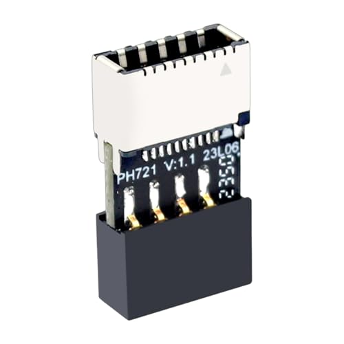 FmtwPhn USB-Motherboard-Header-Erweiterung, USB-2.0-Gehäuse-Motherboard, 9-polig, Hochgeschwindigkeits-Stecker auf Typ-E-Buchse, Verlängerungsadapter Typ-C-Buchse, 9-poliger Header-Adapter von FmtwPhn
