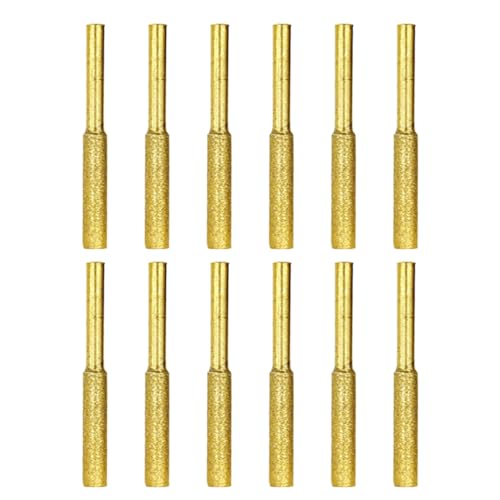 12 -teiliges Kettensägen -Spitzer -Kit - Titan -Diamant -Burr -Steinakten, Burr -Mörder -Anhang | Durlaable Hochschwerzeitschleife für die Schärfe von Elektrobohrern, Kettenwartung, Kettenwartung von Fmzrbnih