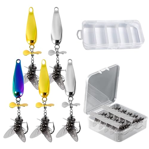 Angler Kit - Fischereispinnerköder, Bassköder | Lang anhaltender Erfolgserfolg, langlebige Hochleistungshaken mit reflektierend von Fmzrbnih