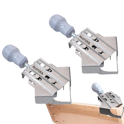 Corner Clamps for Picture Framing - 2pcs Portable Right Angle Clamps, 90-Degree Cabinet Door Corner Clamps | Stainless Cabinet Door Picture Frame Right Angle Clamp for Ensuring Corner Alignment Corner Clamps for Picture Framing - 2pcs Portable Right Angle Clamps, 90-Degree Cabinet Door Corner Clamps | Stainless Cabinet Door Picture Frame Right Angle Clamp for Ensuring Corner Alignment von Fmzrbnih