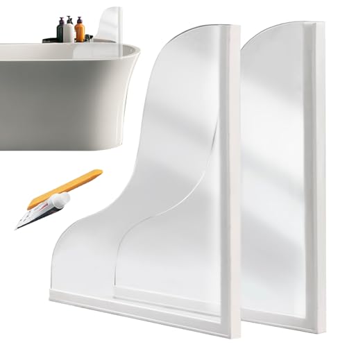 Duschschuhe - 2pcs Badewanne, Containment Strip auf Silikonbasis | Langlebiger Acrylwasserstopp, langlebiger Wasserspritzer -Beschützer, einfache Installationsschutz für Badezimmer Küchenmop Waschbeck von Fmzrbnih