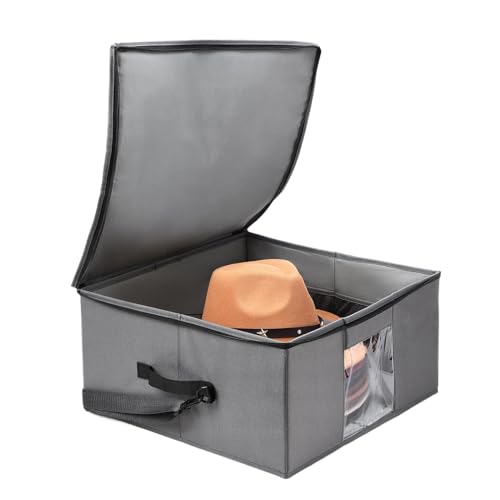 Fmzrbnih Hutbox | Westernhut Box Mit Tragegriffen - Tragbare Transporttasche Mit Staubschutzdeckel Für Schrank Schlafzimmer Urlaub Und Unterwegs Fmzrbnih Hutbox | Westernhut Box Mit Tragegriffen - Tragbare Transporttasche Mit Staubschutzdeckel Für Schrank Schlafzimmer Urlaub Und Unterwegs von Fmzrbnih