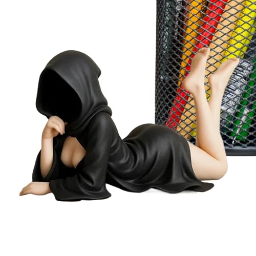 Frauenstatue - 3,94in Harz Figur, Masked Lady Ornament, Anhaltende Elegante Desktop -Dekoration | Tragbare Mysteriöse Skulptur Für Schreibtischzimmer Kamin Mantel Tabelle Eingangseingang Modernes von Fmzrbnih