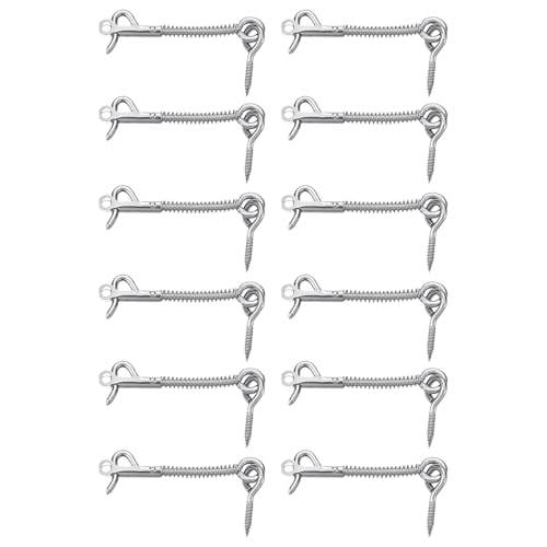 Haken- und Augenriegel - 1,38x29.55x0.08in Edelstahlschloss, Sicherheitsfang, federbelastete Hardware | Tragbares lang anhaltende Sicherheitsbefestigungselement für Badezimmerschuhe Pool Gate Spa Cent Haken- und Augenriegel - 1,38x29.55x0.08in Edelstahlschloss, Sicherheitsfang, federbelastete Hardware | Tragbares lang anhaltende Sicherheitsbefestigungselement für Badezimmerschuhe Pool Gate Spa Cent von Fmzrbnih