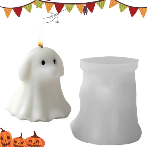 Halloween Geist Silikon Kerzenform,3D Duftkerzen Herstellung Wachsformen - Niedlich Gruselige Epoxidharz Formen Für Kuchen Deko Schokolade Halloween Geist Silikon Kerzenform,3D Duftkerzen Herstellung Wachsformen - Niedlich Gruselige Epoxidharz Formen Für Kuchen Deko Schokolade von Fmzrbnih
