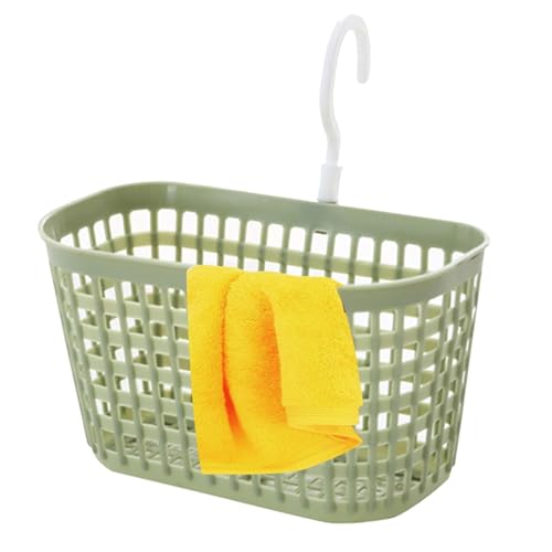 Hanging Korb | Atmungsaktives Abfluss -Hanging -Organizer Speicher mit 360 -Grad -Rotationshaken, Abflussfunktion Organizer -Tablett für Haushaltsvorräte, Haushaltsbadentübung mit hohlem Design von Fmzrbnih