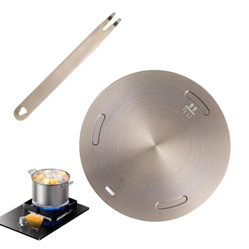 Induktions-Wärmeverteilerplatte – Induktions-Adapterplatte | Runde Adapterplatte mit abnehmbarem Edelstahlgriff, 4 Größen, supraleitender elektrischer gassherd, Induktionskochfeld-Wärmeverteiler Induktions-Wärmeverteilerplatte – Induktions-Adapterplatte | Runde Adapterplatte mit abnehmbarem Edelstahlgriff, 4 Größen, supraleitender elektrischer gassherd, Induktionskochfeld-Wärmeverteiler von Fmzrbnih