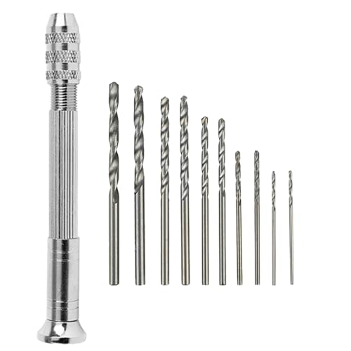 Kleine Handbohrer - 3,54x0,5 Zoll kleines Handwerkswerkzeug, Schmucknadelstift, 0,5-3,2 mm Twist Bohrer Bits Set | Haltbares leichte Präzisionshandbuch Rotary Bohrerset für Harz -Holz -Lederpapierproj Kleine Handbohrer - 3,54x0,5 Zoll kleines Handwerkswerkzeug, Schmucknadelstift, 0,5-3,2 mm Twist Bohrer Bits Set | Haltbares leichte Präzisionshandbuch Rotary Bohrerset für Harz -Holz -Lederpapierproj von Fmzrbnih