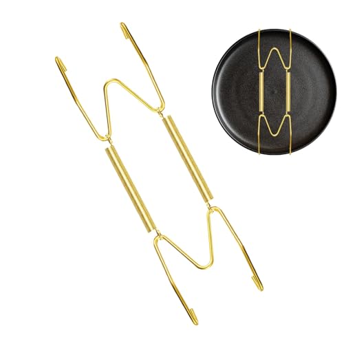 Kleine Telleraufhänger – Wandpräsentationsständer Für Den Haushalt, Dekorative Telleraufhänger | Goldene Tellerhalter Aus Eisen, Wandaufhänger, Multifunktionaler, Unsichtbarer Drahtplatten-Wandaufhäng von Fmzrbnih