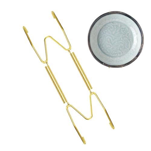 Kleine Telleraufhänger – Wandpräsentationsständer Für Den Haushalt, Dekorative Telleraufhänger | Goldene Tellerhalter Aus Eisen, Wandaufhänger, Multifunktionaler, Unsichtbarer Drahtplatten-Wandaufhäng von Fmzrbnih