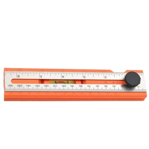 Messmessgerät - 6,6 X 1,5 Zoll Holzbearbeitungsskala, PVC + -Positionierungsgerät Aus Edelstahl, 360 ° Einstellbares Kopf Ohne Schlupflip | Genauer Layout -Tool Für Blech- Und Renovierungsprojekte von Fmzrbnih
