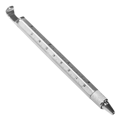 MultitoolPen - Silberner KonstruktionswerkzeugStift, strapazierfähig, tragbarer Handy-Halter, multifunktionaler Kugelschreiber, langlebiges Outdoor- und Bürowerkzeug, kompakter handlicher Stift für von Fmzrbnih