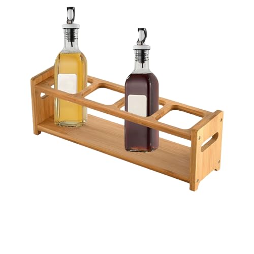 Ölflaschenhalter aus Holz – Ölflaschenhalterung mit 4 Löchern mit 4 Löchern, multifunktionaler Aufbewahrungsständer | Mehrzweck-Gewürzorganizer von Annti, Zubehör Ölflaschenhalter aus Holz – Ölflaschenhalterung mit 4 Löchern mit 4 Löchern, multifunktionaler Aufbewahrungsständer | Mehrzweck-Gewürzorganizer von Annti, Zubehör von Fmzrbnih