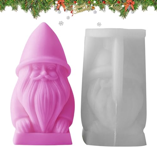 Santa Claus Silicon Form - 3D -Kerzenhersteller, Nicht -Stick -Harz, Langlebiges Dauerhaftes Handwerkswerkzeug | Mehrzweck -Weihnachtsschmuck Gussform Für Home Dekoration Seifenwachs Polymer Ton DIY O von Fmzrbnih