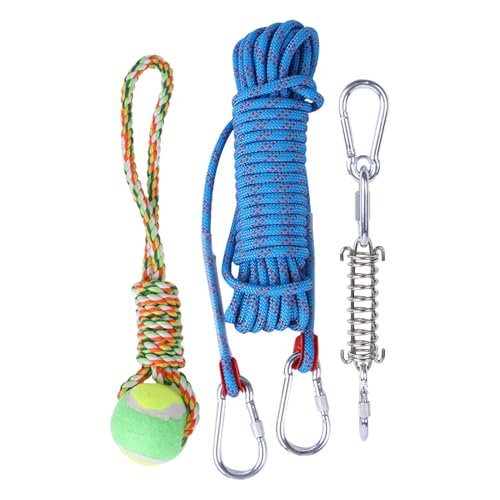 Spring Pole Hunde -Seilspielzeug - 16,4 Fuß Interaktiver Schlepper, Muskelbauer, quietschendes Pull -Spielzeug | Mehrzweck -Trainingsübungen Haustierspiel duraable EIN und beauftragtes Spaß im F Spring Pole Hunde -Seilspielzeug - 16,4 Fuß Interaktiver Schlepper, Muskelbauer, quietschendes Pull -Spielzeug | Mehrzweck -Trainingsübungen Haustierspiel duraable EIN und beauftragtes Spaß im F von Fmzrbnih