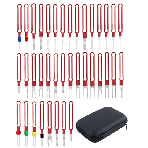 Terminalentfernungswerkzeugkit - 38 -Stück Elektrischer Pin -Extraktor -Set, praktische Verdrahtungsreparatur -Kit | Robuste Edelstahlbefestigungswerkzeuge, Automobilanschluss -Depinning -Kit für Auto Terminalentfernungswerkzeugkit - 38 -Stück Elektrischer Pin -Extraktor -Set, praktische Verdrahtungsreparatur -Kit | Robuste Edelstahlbefestigungswerkzeuge, Automobilanschluss -Depinning -Kit für Auto von Fmzrbnih