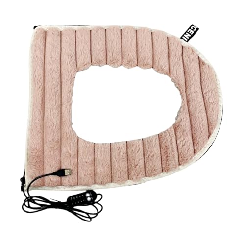 Warm Toilettensitzabdeckung - Elektrischkissen, Toilettensitzwärmer | Weichwaschbarer USB -betriebener erhitzter Sitz mit einstellbarer Temperatur, bequemes Badzubehör für Heimbüros entspannender Gebr von Fmzrbnih