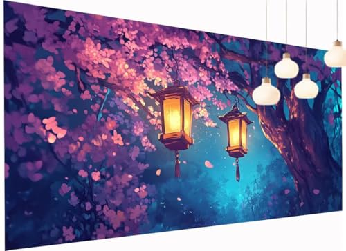 Diamond Painting Erwachsene Kinder Baum Diamant Painting Bilder Anlage, DIY 5D Crystal Art Mosaik Bastelset Erwachsene mit Diamond-Painting Zubehör für Wand Dekor Geschenk Mädchen 90x180 cm S2-1185 von Fneuexng