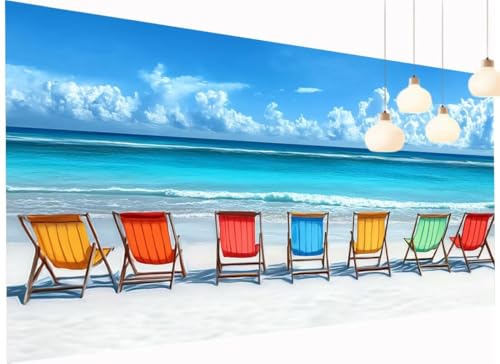 Diamond Painting XXL 100x200 cm, Diamant Painting Bilder Bunt DIY Stuhl Diamond-Painting Erwachsene, 5D Bastelset Erwachsene Eckige Steine Full Drill Stickerei Arts Craft für Home Wand Decor S2-1139 von Fneuexng