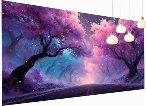Diamond Painting XXL 70x140 cm, Diamant Painting Bilder Traum DIY Baum Diamond-Painting Erwachsene, 5D Mosaik Bastelset Erwachsene Eckige Steine Full Drill Stickerei Arts Craft für Home Decor S2-1135 von Fneuexng