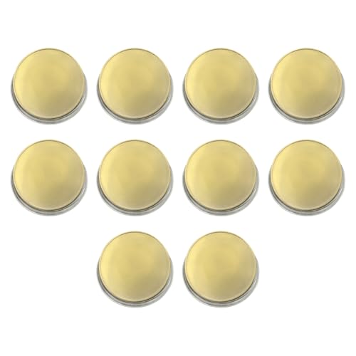 Fnfhsa 10 STK. 40mm Gravur-Blankomünzen für Gravuren, DIY & Abzeichen mit Transparenten Schutzboxen in Gold von Fnfhsa