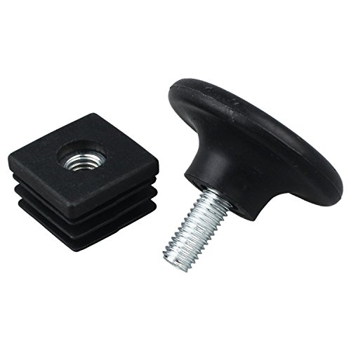 Fnfhsa 10 Sets 45Mm Base Dia Einstellbarer Nivellierfuß 25Mmx25Mm Square Tube Insert Kit von Fnfhsa