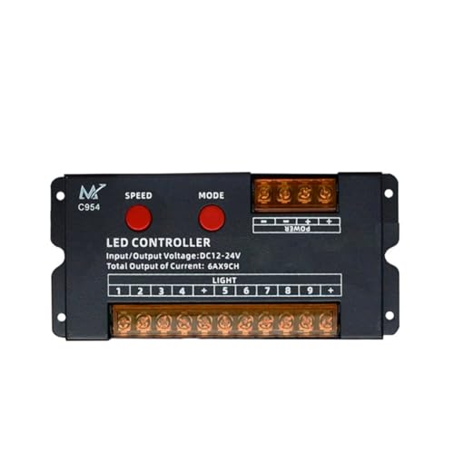 Fnfhsa 12V 24V DC 9 Kanäle Separate Led Streifen Band Controller Jump Wasser Burst Flash Zeichen Leuchtende Wort Schalter A von Fnfhsa
