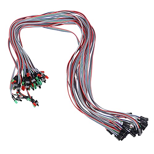 Fnfhsa 20 StüCke 65Cm Slim ATX PC Strom Kabel Ein- / Ausschalten/ZurüCk Setzen mit HDD LED Licht für Computer Motherboard von Fnfhsa